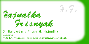 hajnalka frisnyak business card