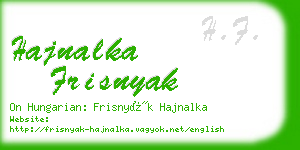 hajnalka frisnyak business card